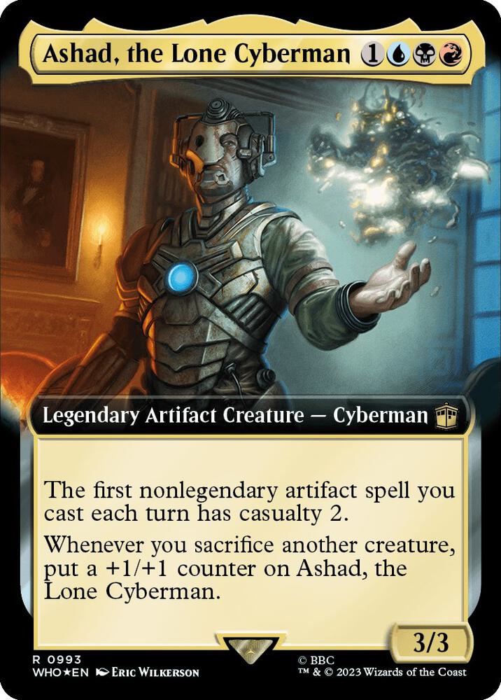 Ashad, the Lone Cyberman (#993 Extended Art SURGE FOIL:WHO)