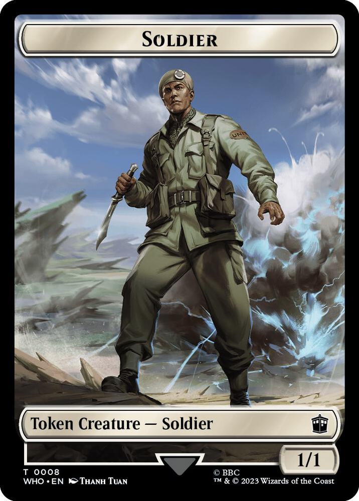 Soldier//Mutant (#18//#8 Double Sided TOKEN FOIL:WHO)