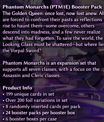 Grand Archive TCG Phantom Monarchs Booster Box (Preorder)