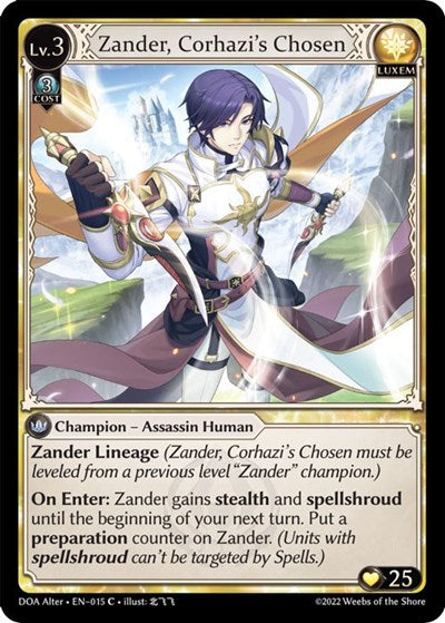 Zander, Coharzi's Chosen