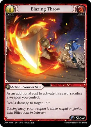 Blazing Throw (DOA Foil)