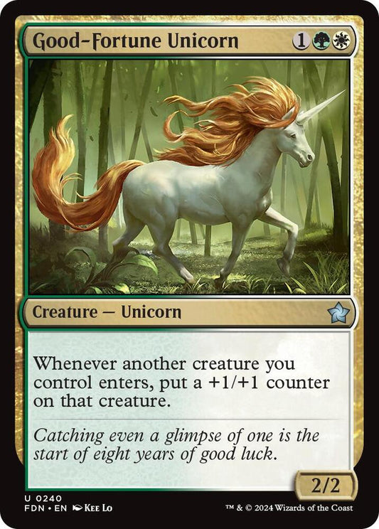 Good Fortune Unicorn(#240 FOIL:FDN)