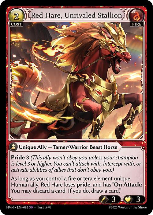 Red Hare, Unrivaled Stallion(HVN)
