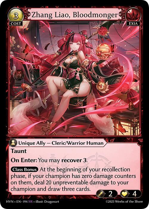 Zhang Liao, Bloodmonger(HVN)