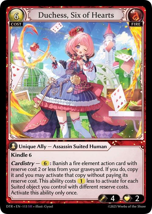 Duchess, Six of Hearts(1st ED DTR)