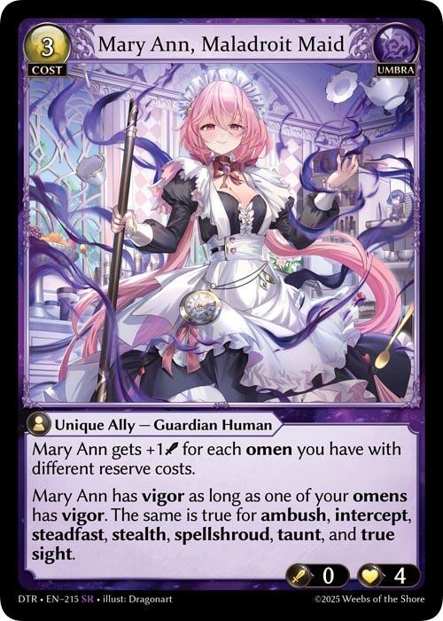 Mary Ann, Maladroid Maid(1st ED DTR)