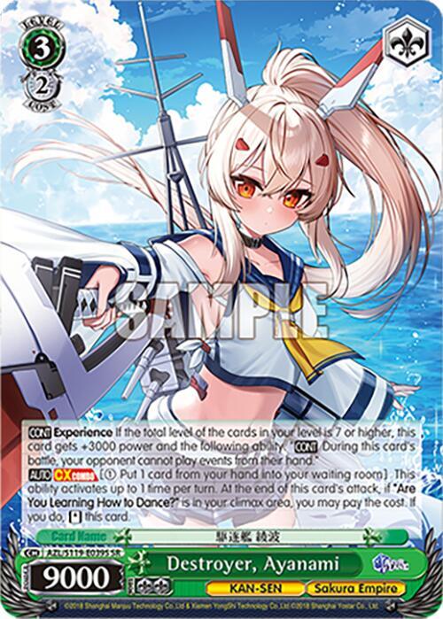 Destroyer, Ayanami(AZ SR)