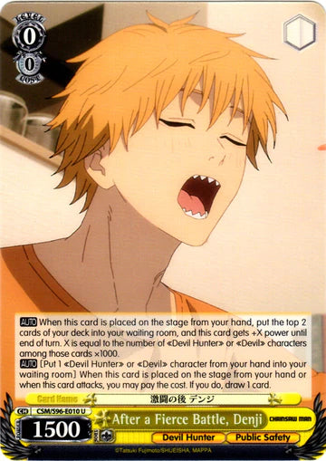 After a Fierce Battle, Denji