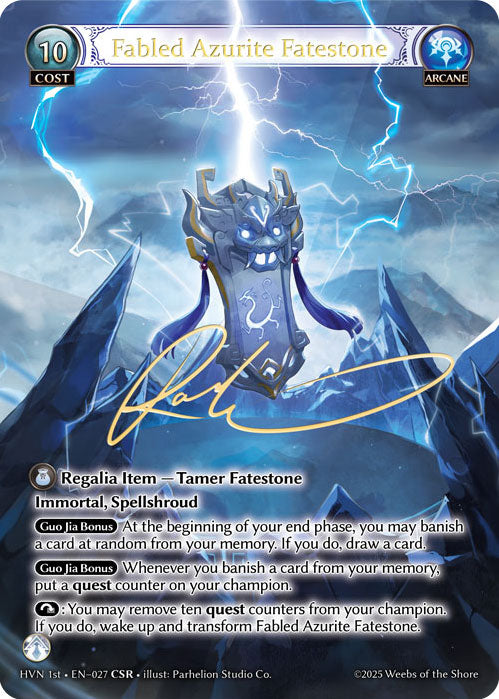 Fabled Azurite Fatestone (CSR) (1st Ed)